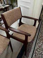 VINTAGE STOELEN FAUTEUILS TEAK ERIK BUCH DEENS ZGSTAAT!, Ophalen, Gebruikt, Twee, Bruin
