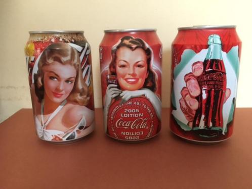 3 Coca-Cola blikjes, Verzamelen, Blikken, Zo goed als nieuw, Ophalen