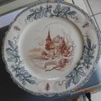 Plat sur piédouche (endommagé) - faïence Choisy Le Roi, Antiek en Kunst, Ophalen of Verzenden