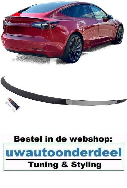 Achterklep Spoiler Glans Zwart Voor Tesla Model 3 Performanc, Auto diversen, Tuning en Styling, Verzenden