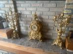 Zeer mooie antieke schouwklok met 2 kandelaars, Antiek en Kunst, Ophalen