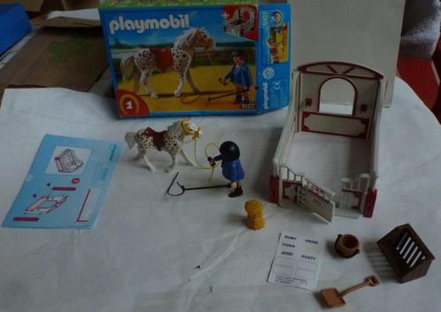 Playmobil paardenbox nr 1 5107, Kinderen en Baby's, Speelgoed | Playmobil, Zo goed als nieuw, Complete set, Ophalen of Verzenden