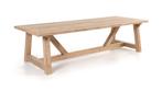 te koop kloostertafel, Ophalen, 100 tot 150 cm, Teakhout, Vijf personen of meer