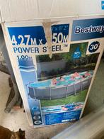 Zwembad bestway 4,27m op 2,50, Tuin en Terras, 400 cm of meer, Gebruikt, Rechthoekig, 80 tot 120 cm