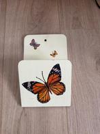 Boite de rangement jaune à motif papillon, Ophalen of Verzenden, Zo goed als nieuw, Doos