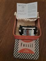 heren armband fossil, Enlèvement, Utilisé, Noir, Cuir