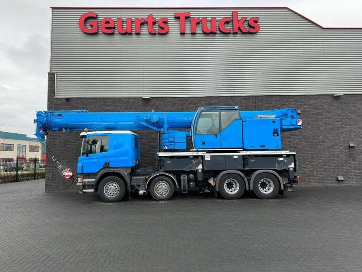 Scania P420 8X4 + LIEBHERR LTF 1045-4.1 KRAAN/KRAN/CRANE/GRU, Auto's, Vrachtwagens, ABS, Airconditioning, Elektrische buitenspiegels