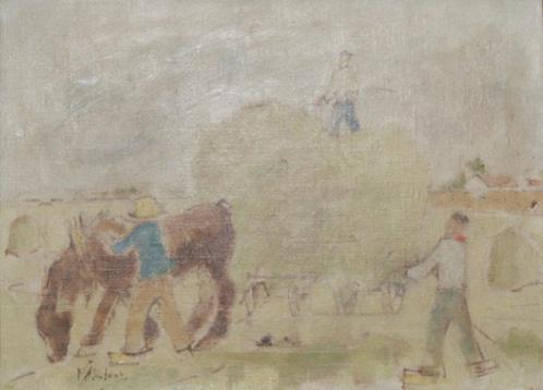 Victor Abeloos (1881-1965): Hooioogst (O/D, 55 x 44 cm), Antiek en Kunst, Kunst | Schilderijen | Klassiek, Ophalen of Verzenden
