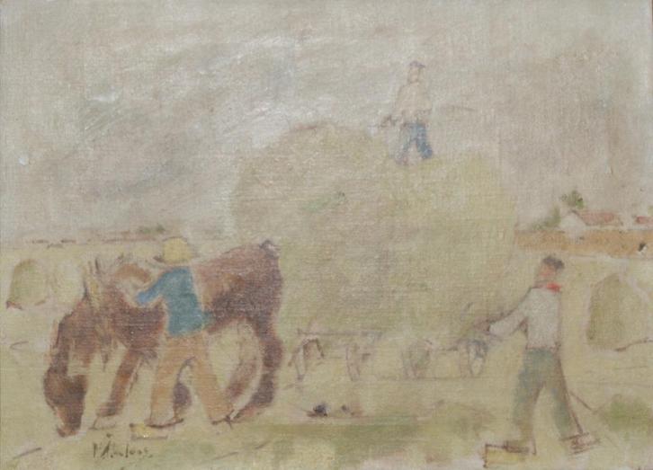 Victor Abeloos (1881-1965): Hooioogst (O/D, 55 x 44 cm), Antiek en Kunst, Kunst | Schilderijen | Klassiek, Ophalen of Verzenden