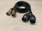 Kabel (2m) Tuchel 3-pole >< XLR connectors + 7 connectors, Audio, Tv en Foto, Audiokabels en Televisiekabels, 2 tot 5 meter, Gebruikt