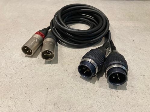 Kabel (2m) Tuchel 3-pole >< XLR connectors + 7 connectors, TV, Hi-fi & Vidéo, Câbles audio & Câbles de télévision, Utilisé, Autres câbles