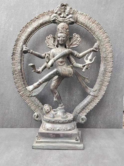 Statue en bronze/Shiva Nataraja/Asie/Inde, Maison & Meubles, Accessoires pour la Maison | Statues de Bouddha, Neuf, Enlèvement ou Envoi