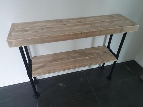 Unieke kwaliteit sidetable van steigerhout in elke maat/vorm, Huis en Inrichting, Tafels | Sidetables, Nieuw, Ophalen