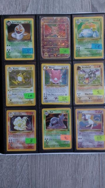 Pokemon kaarten Base set tot Neo sets beschikbaar voor biedingen