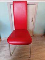 2 chaises en simili rouge, Ophalen of Verzenden, Metaal, Rood