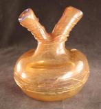 Fraaie gesigneerde vaas van geblazen glas, Ophalen of Verzenden