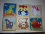 6 kleine puzzels, Kinderen en Baby's, Ophalen, Minder dan 10 stukjes, Zo goed als nieuw, Van hout