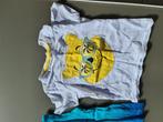 wit t-shirt, longsleef met gele beer, CA, 98, Ophalen of Verzenden, Zo goed als nieuw