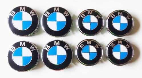 Set van 4 BMW 56/60/68 mm wieldoppen - Blauw/witte logo's -, Auto diversen, Overige Auto diversen, Ophalen of Verzenden
