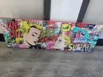 Pop-art canvas – 40x120 cm – NIEUW – ENKEL OPHALEN, Ophalen, 100 tot 125 cm, Minder dan 50 cm, Print