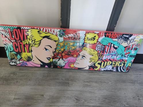 Pop-art canvas – 40x120 cm – NIEUW – ENKEL OPHALEN, Huis en Inrichting, Woonaccessoires | Schilderijen, Tekeningen en Foto's, Zo goed als nieuw