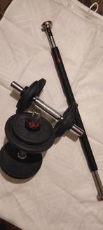 Halters + verbindingsstang – totaalgewicht 16 kg, Sport en Fitness, Fitnessmaterialen