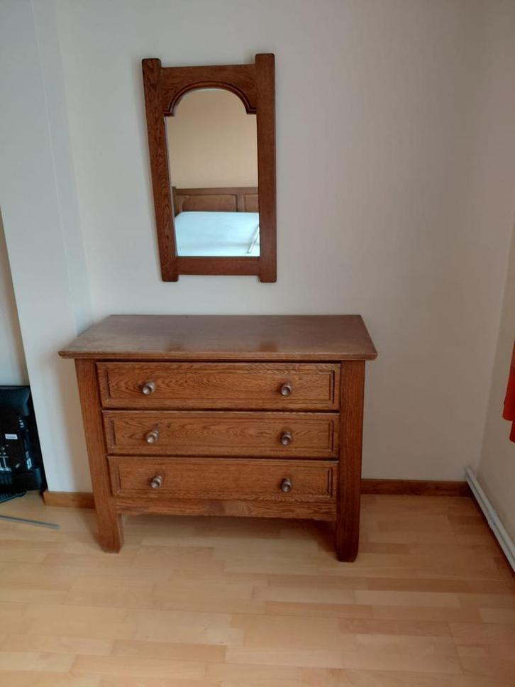 Ladekast of commode 3 lades (vol hout), Huis en Inrichting, Kasten | Ladekasten, Gebruikt, Minder dan 100 cm, 100 tot 150 cm, 25 tot 50 cm