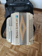 Accordéon, Muziek en Instrumenten, Accordeons, Gebruikt, 80-bas, Knopaccordeon, Met riemen