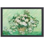 Roses - Toile Vincent van Gogh + cadre de cuisson 70x50cm, Envoi, Création originale, 50 à 75 cm, 50 à 75 cm
