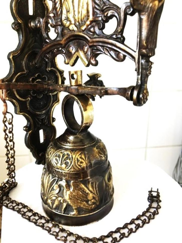 Klok klooster Brons Duo color Frankrijk Antiek✨🎵💑💎🤗🎁👌, Antiek en Kunst, Antiek | Brons en Koper, Brons, Ophalen of Verzenden