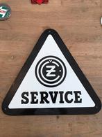 CZ Service emaille reclamebord, Ophalen of Verzenden, Gebruikt, Reclamebord