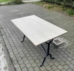 Table bistrot en marbre travertin, Maison & Meubles, Tables | Tables à manger, 100 à 150 cm, Quatre personnes, Enlèvement ou Envoi