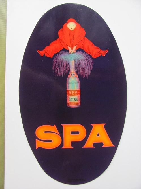 Spa monopole Originele sticker jaren 50 (vintage) 30cmx18cm, Collections, Marques & Objets publicitaires, Neuf, Panneau publicitaire