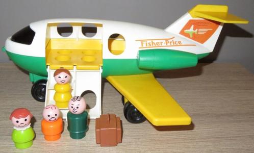 Fisher Price Vliegtuig - jaren 80 - vintage speelgoed, Enfants & Bébés, Jouets | Fisher-Price, Utilisé, Autres types, Enlèvement ou Envoi