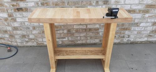 Werkbank houten werktafel stevige werkbank +incl bankschroef, Doe-het-zelf en Bouw, Werkbanken, Nieuw, Bankschroef, Ophalen