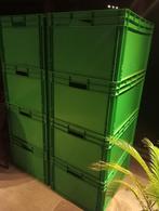 8 grote groene stapelbakken 80x60x40 cm, Comme neuf, Boîte ou Caisse, 50 à 75 cm, 40 à 60 cm