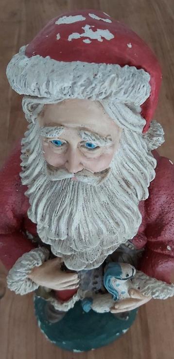 Handgeschilderde grote Kerstman uit 1993 gips met werk aan. beschikbaar voor biedingen