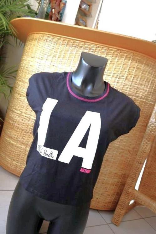 T-shirt zwart wit oh LA, Kleding | Dames, T-shirts, Zo goed als nieuw, Maat 42/44 (L), Zwart, Korte mouw, Ophalen of Verzenden
