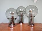 Trio plafondlampen van rookglas, RAAK, 1960, Ophalen of Verzenden