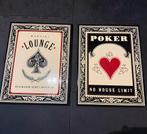 Emaille borden poker / martini lounge, Antiek en Kunst, Ophalen of Verzenden