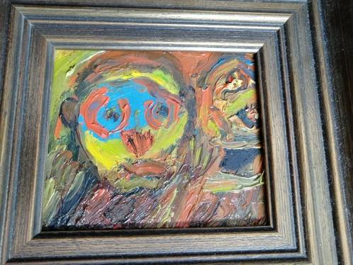 Asger Jorn,"" 2 figures "" huile sur bois 1, Antiek en Kunst, Kunst | Schilderijen | Modern, Verzenden