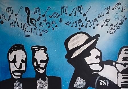 groot doek herman brood stijl, Antiek en Kunst, Kunst | Schilderijen | Modern, Ophalen of Verzenden