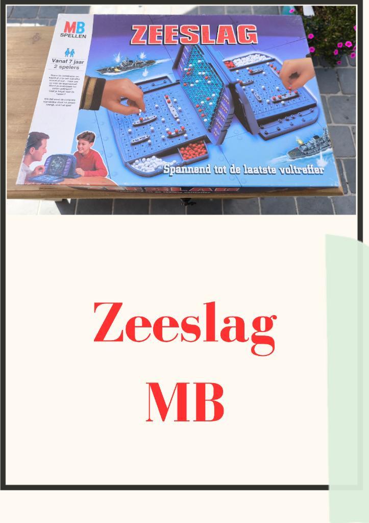 Zeeslag van MB, Hobby en Vrije tijd, Gezelschapsspellen | Bordspellen, Zo goed als nieuw, Een of twee spelers, Ophalen of Verzenden