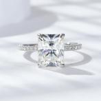 Nieuwe ring,4 karaat,diamanttest positief!, Avec pierre précieuse, Argent, Femme, 17 à 18