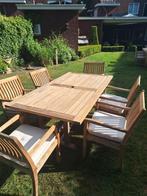Teakhouten tuinset van het merk Gloster., Ophalen, Zo goed als nieuw, Tuinset
