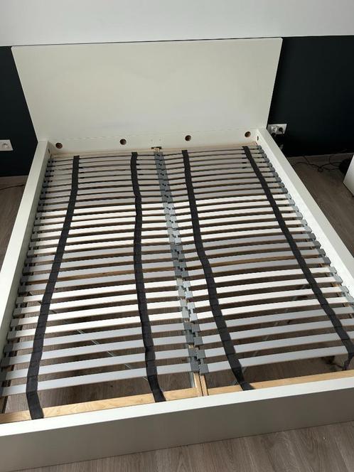 Bedframe Malm 160 x 200 + boxsprings, Huis en Inrichting, Slaapkamer | Bedden, Zo goed als nieuw, Tweepersoons, 160 cm, 200 cm
