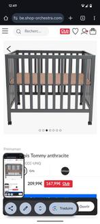 Tommy antraciet houten box, Ophalen, Gebruikt, Wieltjes