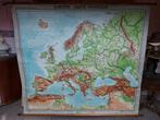 Grande affiche scolaire de l'Europe, Antiek en Kunst, Antiek | Schoolplaten, Ophalen, Aardrijkskunde