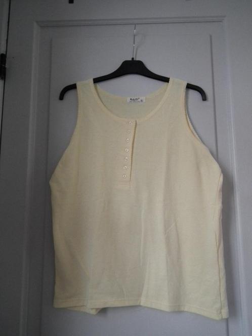 Geel mouwloos t-shirt voor dames. Maat XL (Rasti), Kleding | Dames, T-shirts, Zo goed als nieuw, Maat 46/48 (XL) of groter, Geel