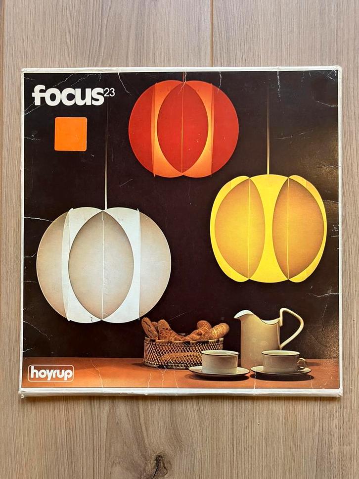 NOS Focus23 vintage hanglamp Deens design, Huis en Inrichting, Lampen | Hanglampen, Zo goed als nieuw, Minder dan 50 cm, Kunststof